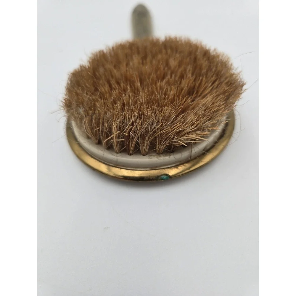 Antique Brass & Lucite Hairbrush Art Deco
